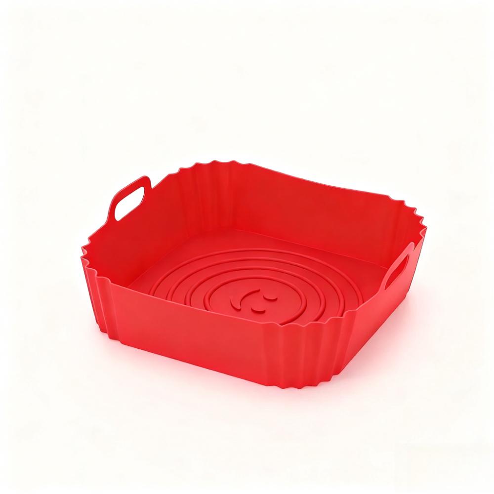 Square Silicone Air Fryer Liners Reusable for Baking Tray Pizza Fried Chicken Airfryer Basket Oven Microwave Kitchen Accessories