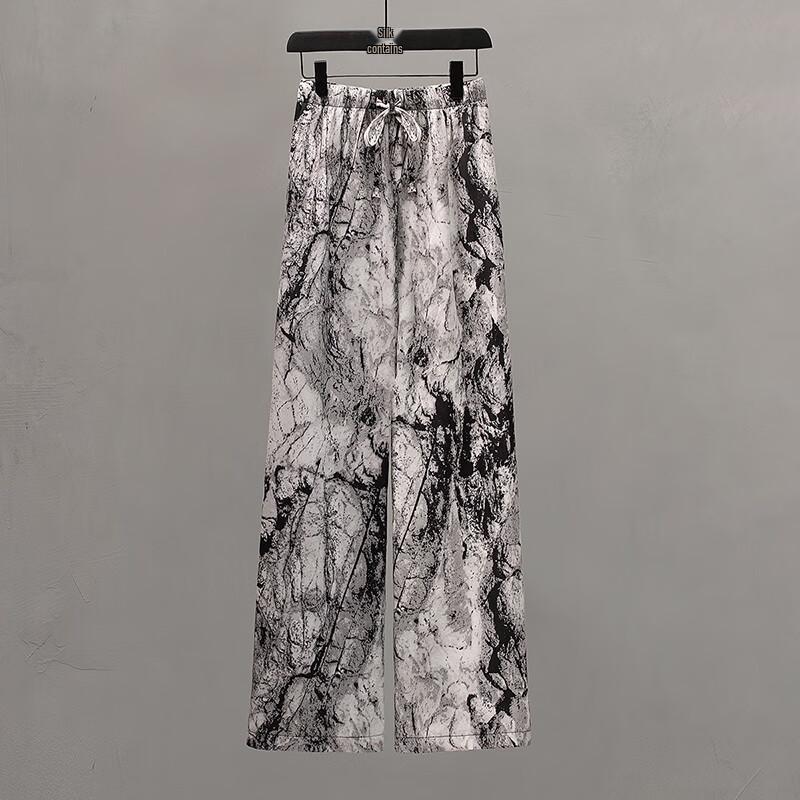 Women's Retro Short Sleeve T-shirt & Wide-Leg Pants Set