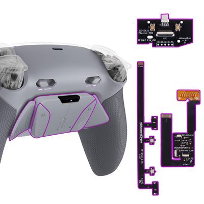 ערכת משוטים אחוריים eXtremeRate RISE4 Plus MAX לבקרים של PS5 וכוללת הדק קליקי תחתון וערכת כפתורים אחוריים מגומי הניתנים לתכנות מחדש עבור PS5