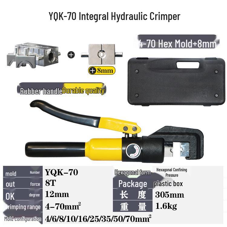 Hydraulic Crimper for Cold Crimping Copper/Aluminum Lugs YQK-70/120/240/300