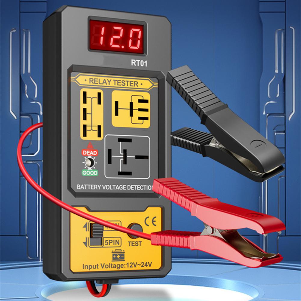 12-24V Car Relay Tester Voltage Tester With LED Indicator Analyzer Battery Test Tool 5 Relay Instrument Diagnostic Voltage J9G9