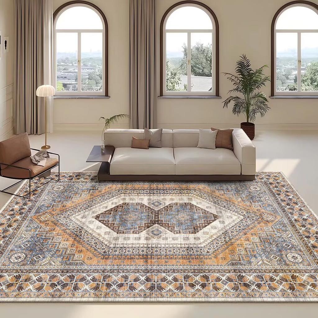 Persian Retro Carpet Living Room Decoration Sofa Area Carpets 200×300 Large Size Non-slip Rugs Home Bedroom Washable Floor Mats