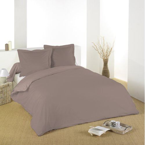 Taie de traversin - GAMME ALICIA - 45x185 cm - 100% coton - Qualité supérieure - Taupe