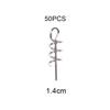 Professional Fishing Gear 50pcs Spring Lock Pins for Soft Lure Bait Worm Crank
