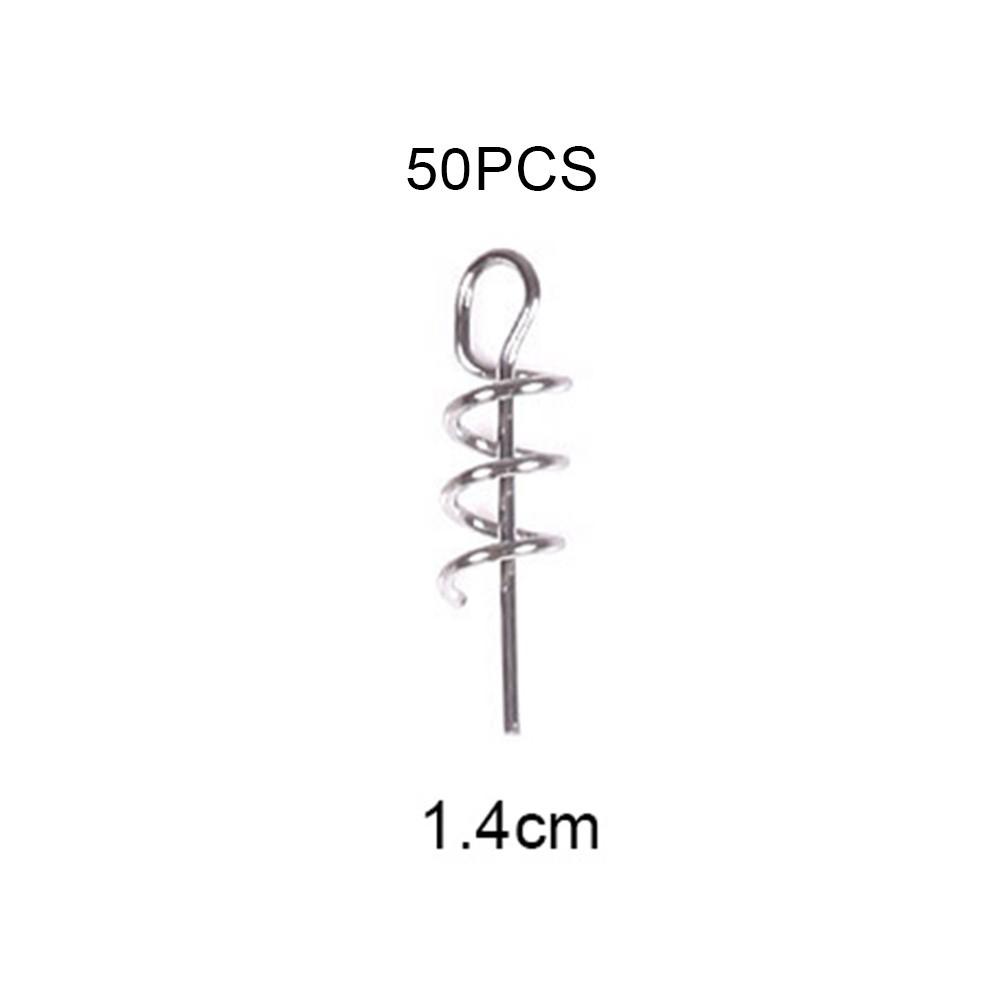 Professional Fishing Gear 50pcs Spring Lock Pins for Soft Lure Bait Worm Crank
