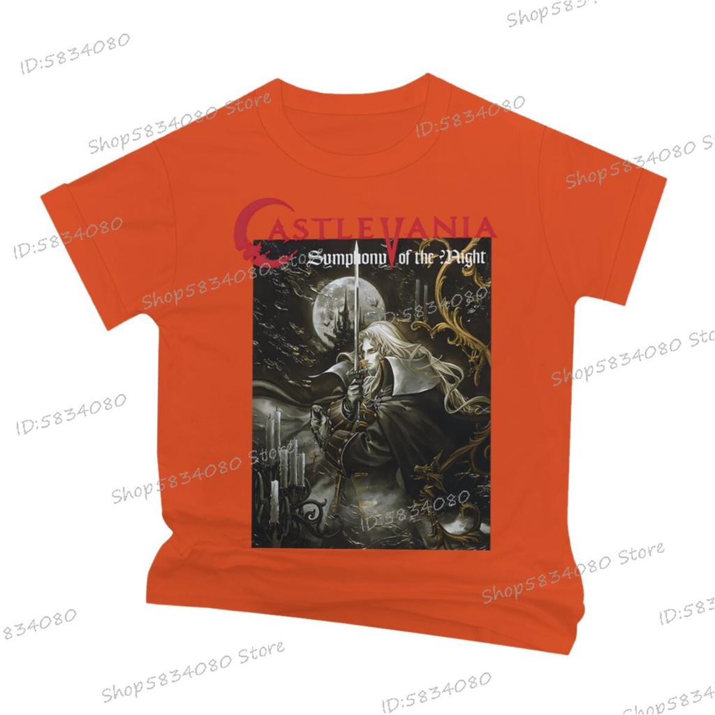 CASTLEVANIA Vintage T Shirts Symphony of The Night New TShirt for Unisex Women Anime Pattern Printed Shirt Unisexs Street Cool Tops
