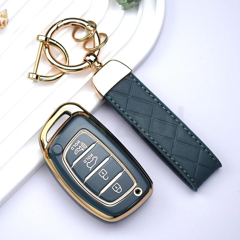 For Hyundai Ix25 Ix35 Ix45 I10 I20 I30 I40 Tucson Sonata Fe Creta Verna Solaris Mistra Elantra Accent Tpu Car Key Case Cover