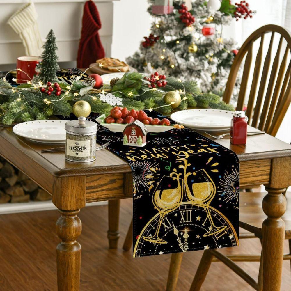 New Chinese New Year Table Runner Wine Glass New Year New Year Table Flag Cover New Year Tablecloth New Year Gift
