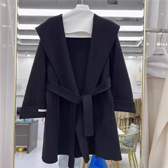 2024 Autumn/Winter Petite Age-Defying Double-Faced Cashmere Short Cape Coat for Women