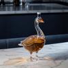 Goose Bird Shape Whiskey Decanter 3D Glass Animal Liquor Bottle
