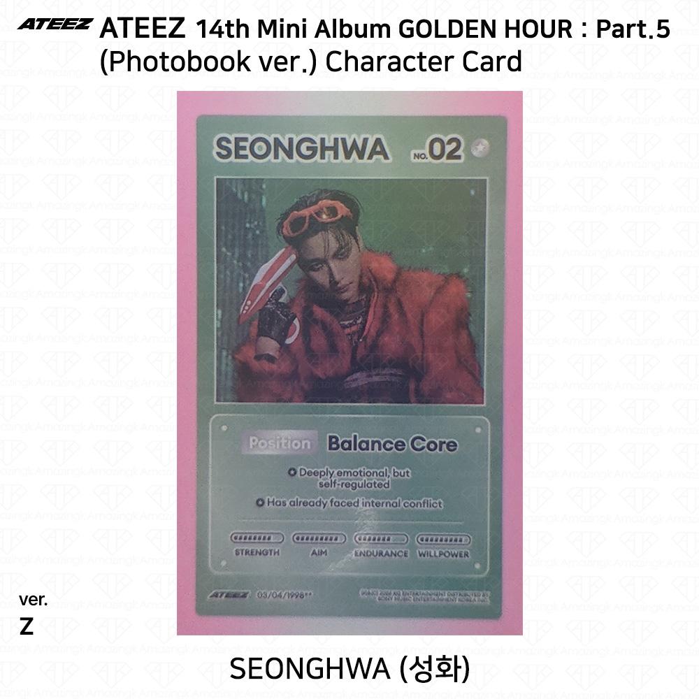 ATEEZ 14th Mini Album Golden Hour Part.5 Photobook ver. Photocard Z VER