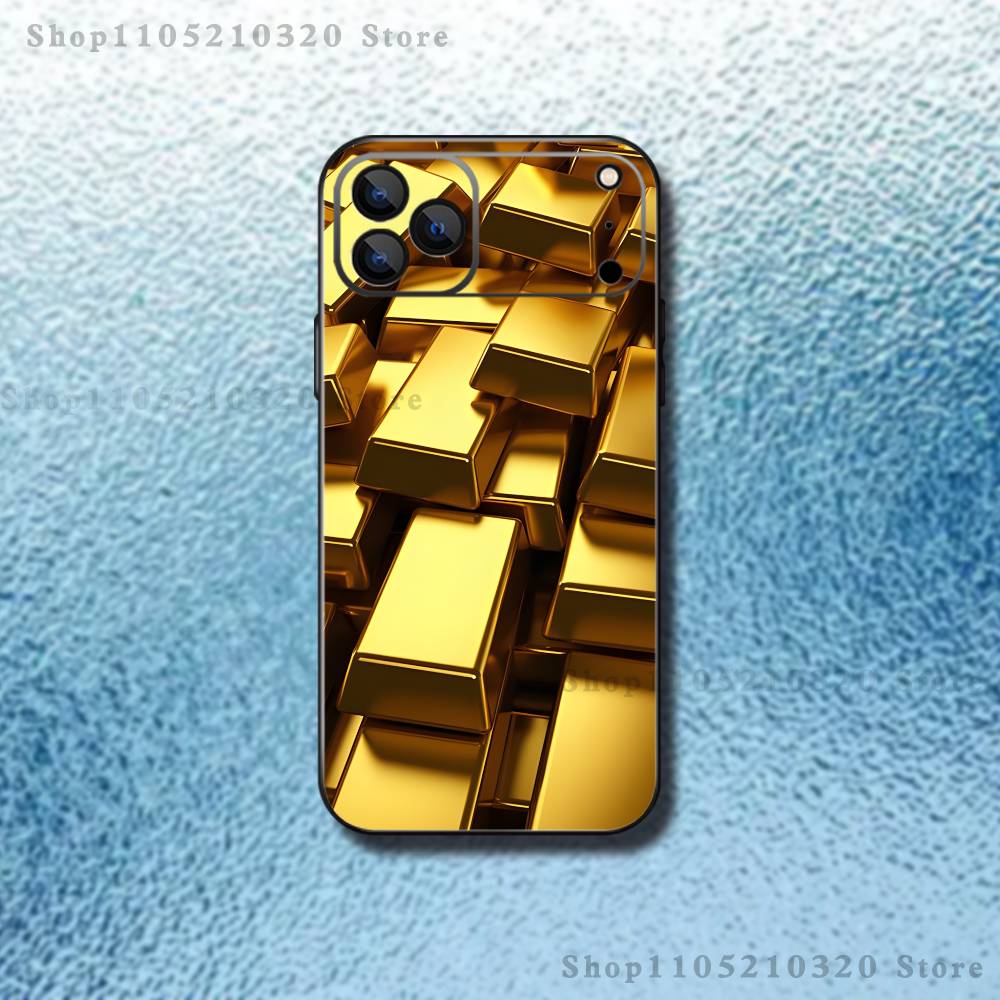 

Wealth Art Dazzling Gold Phone Case For iPhone 17,16,15,14,13,12,11,Pro,Max,Plus,E,Air,Mini Protective TPU Cover iPhone17air