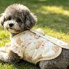 Quilted Cotton Pet Vest with Ruffle Sleeves and Leash D-Rings for Small Dogs and Cats, Autumn Winter Clothing