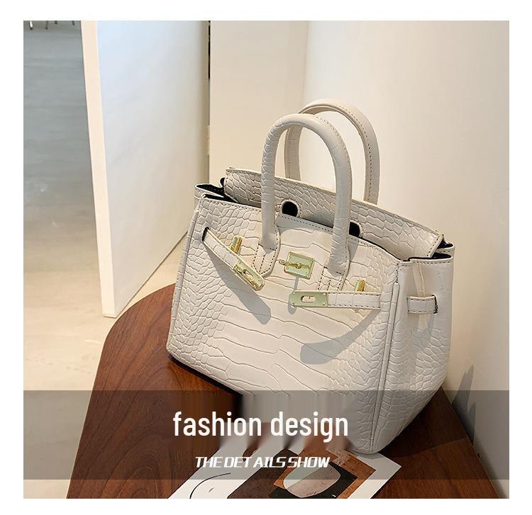 Σικ Γυναικεία Τσάντα Kelly με Μοτίβο Κροκόδειλου - Στυλάτος Ευρωπαϊκός & Αμερικανικός Σχεδιασμός