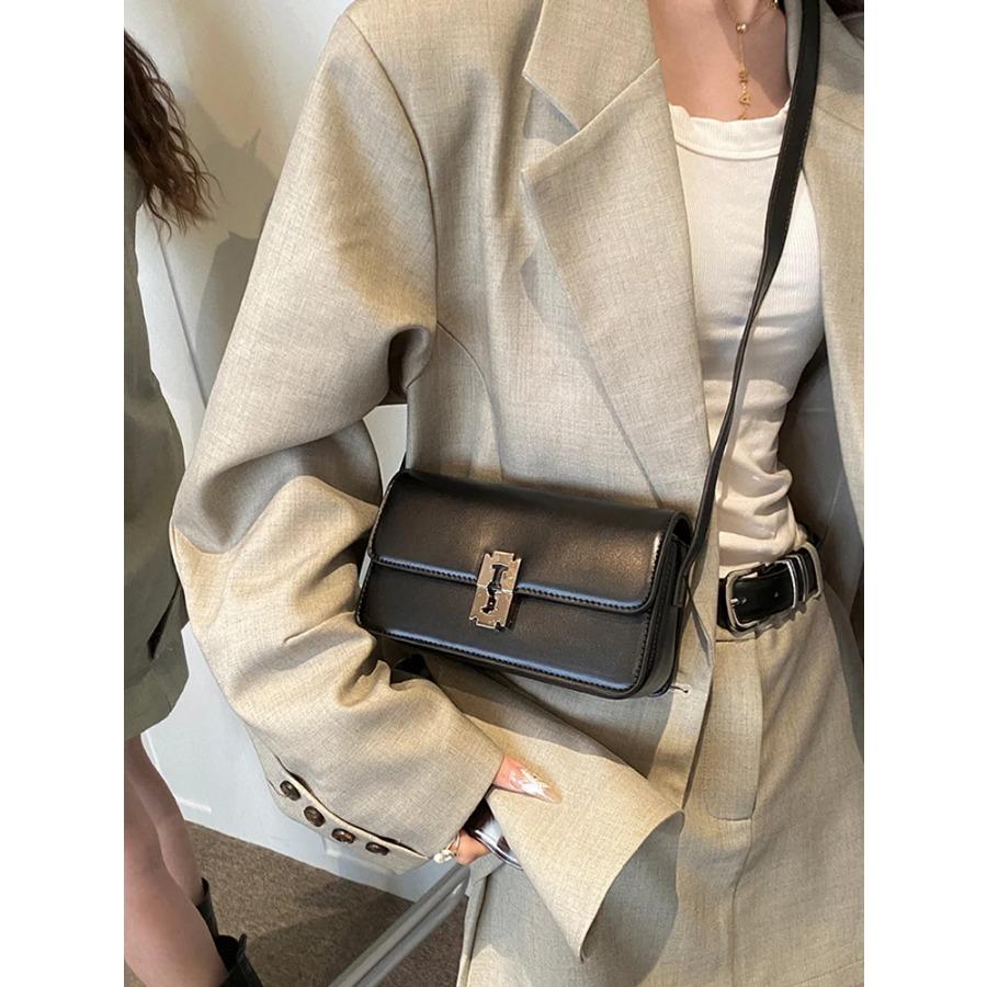 Petits sacs carrés tendance pour femmes, sac à bandoulière simple et polyvalent en cuir PU, sac à main de voyage de haute qualité pour dames