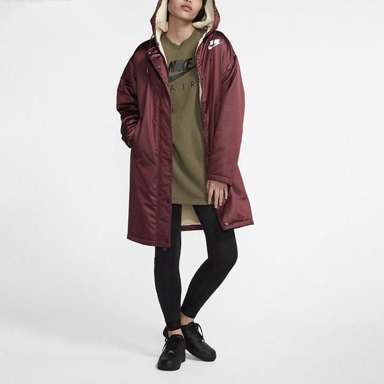 Nike Casual Fleece Round Neck Long Sleeve Mid-Length Sweatshirt Women sweatshirt Army-Green BV5135-222