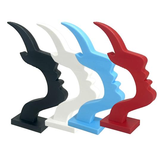 Minimalist Face Eyeglass Holder Desktop Human Side Face Eyeglass Stand Decorative Glasses Stand for Home Office Desk Bedroom Dresser