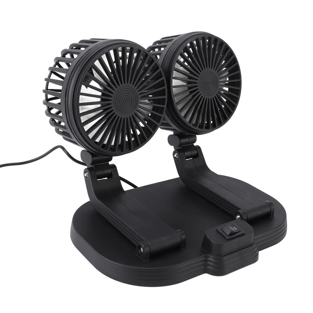 Car Dual Hd   Circulator Fan USB Powered Dashboard Cooling   Circulator Fan Electric Car Cooler Fan