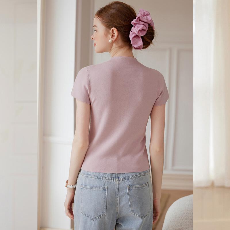 Women's French Sweet 3D Floral Slim Knit Top