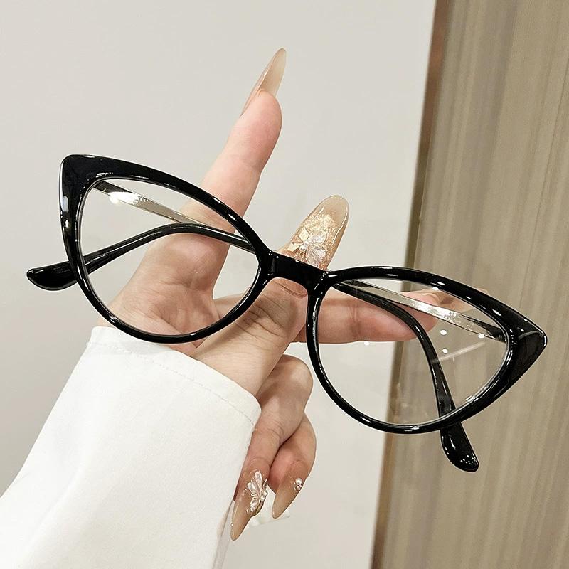 Anti-blue Light Glasses Retro Cat Eye Metal Eyewear Women Men High Quality Eyeglas Blue Light Blocking Man Lady Computer Eyeglas