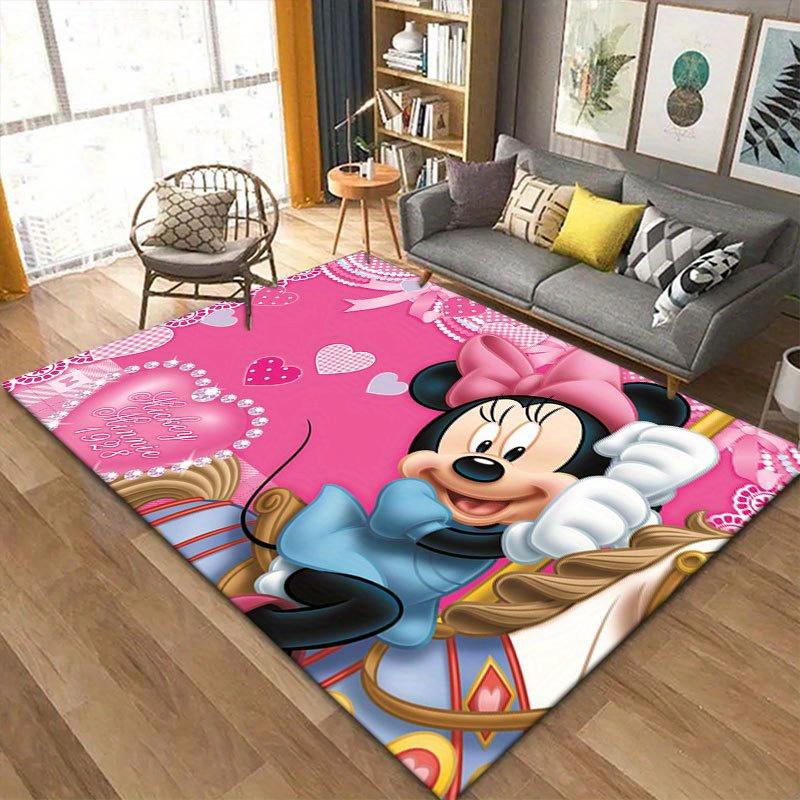 1 stuks Minnie Vloerkleed, Antislip Vloermat, Cartoon Karakter Ontwerp, Zacht Fluweel, Kamerdecoratie, Wasbaar