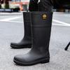 Smash-proof and Stab-proof Labor Protection Rain Shoes Medium Tube Men-large Size Rain Boots Steel Head Steel Sole Safety Labor Protection Water Shoes