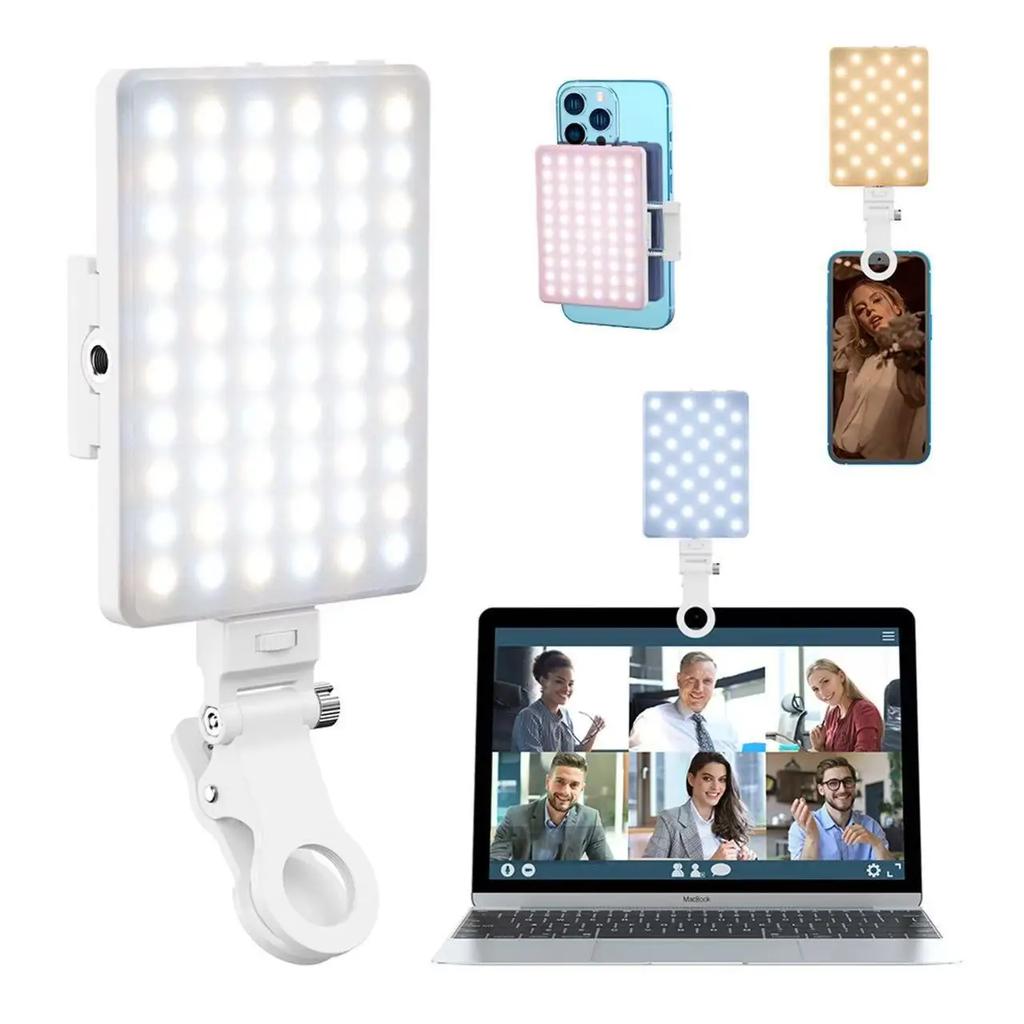 Cell Phone Fill Light LED Light For Live Meeting Selfie Photography Video Portable Handheld Backpack Clip-on Convenient Lighting