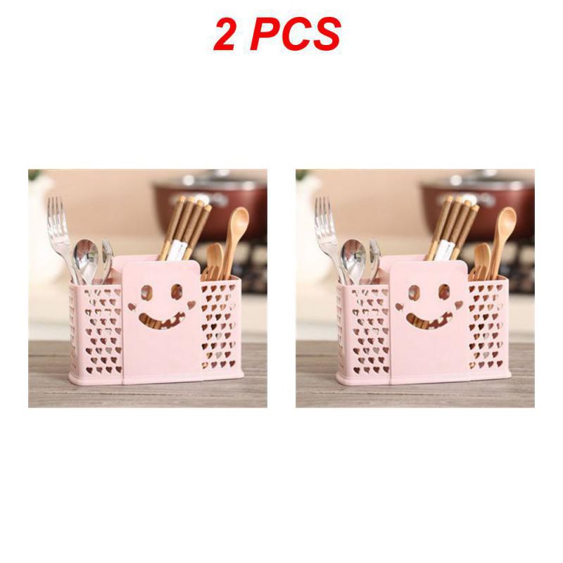 1/2/4PCS Kitchen Draining Rack Cage Cutlery Chopsticks Spoon Holder Storage Box Plastic