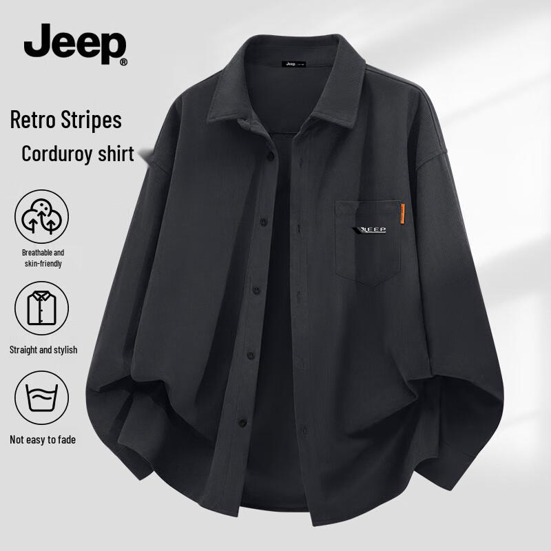 JEEP Men s Corduroy Long Sleeve Shirt 2XL