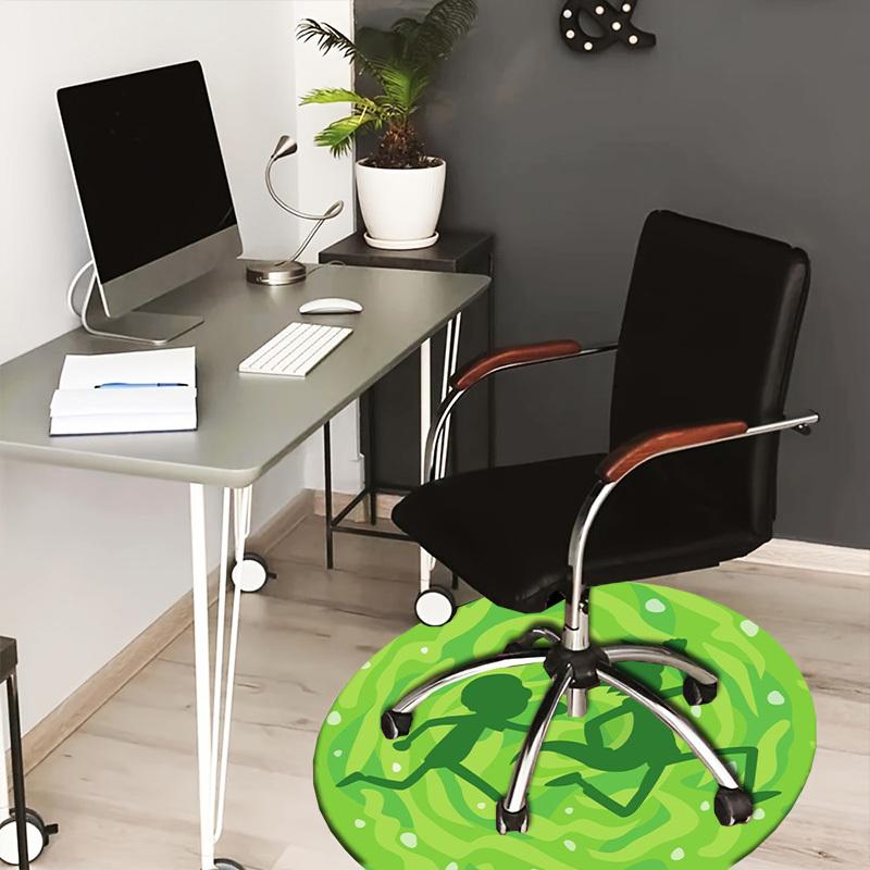 

1pc Rick and Morty Running Round carpet, Made of Polyester,Perfect for Decorating Office Chairs, Living Rooms, A Vibrant Decorative Rug 80cm