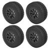 4Pcs Short Truck Y Shape Pattern Wheel Tyre Accessory for ZD Racing 1/10 RC Car Black