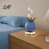 Glass Vase LED Lamp Tulip Planet Night Light Dimmable Touch with Aromatherapy Diffuser Artificial Flower Light USB Rechargeable Table Decor for Home