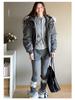 Women's Gray Woolen High-Waisted A-Line Slimming Winter Shorts 2025.