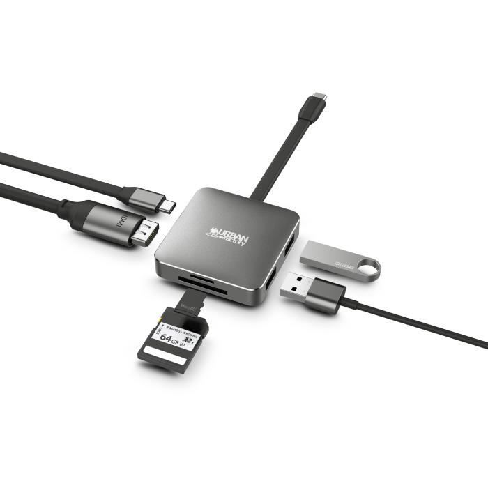 Urban Factory USB Hub 5-IN-1 100W USB-C HUB