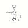 Apribottiglie in Acciaio Inossidabile Apribottiglie Vino Rosso Tipo ad Ala Metallo Cavatappi da Sommelier Apribottiglie Rimuovi Tappi di Vino Strumento da Bar