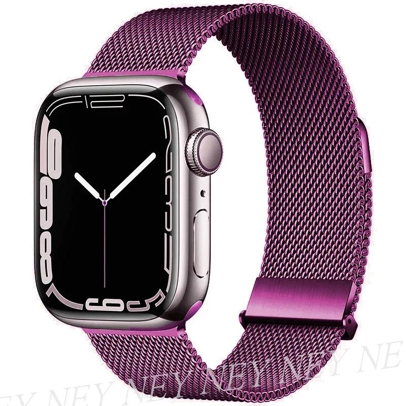 Milanese Loop for apple watch band 44mm 40mm 45mm 41mm 42-38-44 mm strap ultra 2 49mm metal bands iwatch series 9 8 7 6 SE 5 4 3