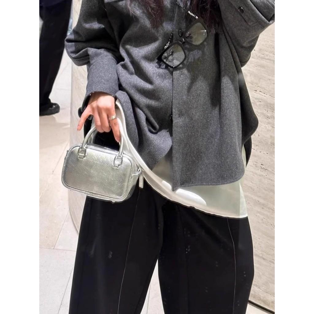 IELGY Женская модная золотая маленькая квадратная сумка для боулинга — фото 4