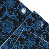 Luxury Vintage Blue Black Shower Curtain for Bathroom Decor Waterproof Fabric Printing Flower Pattern Bath Room Shower Curtains