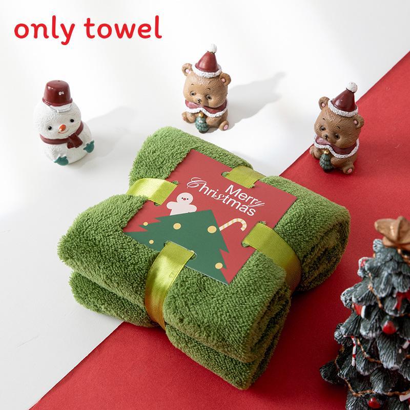 Christmas Holiday Towel With Coral Fleece Material For Festive Gift Giving