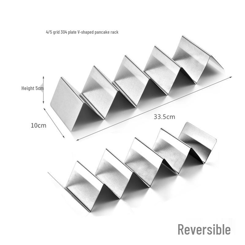 304 Stainless Steel V-Shaped Taco Holder for 2 or 3 Tortillas
