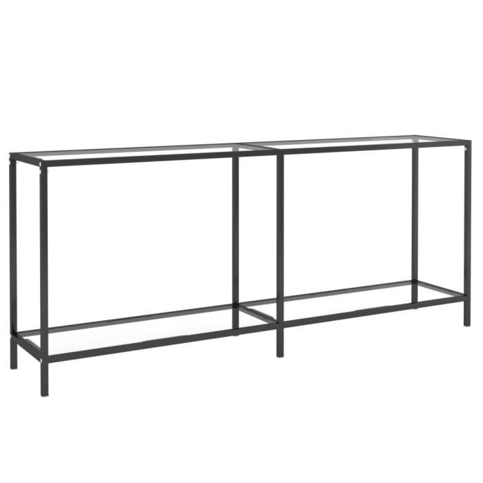 VidaXL Console Table Transparent 180x35x75,5 Cm Tempered Glass