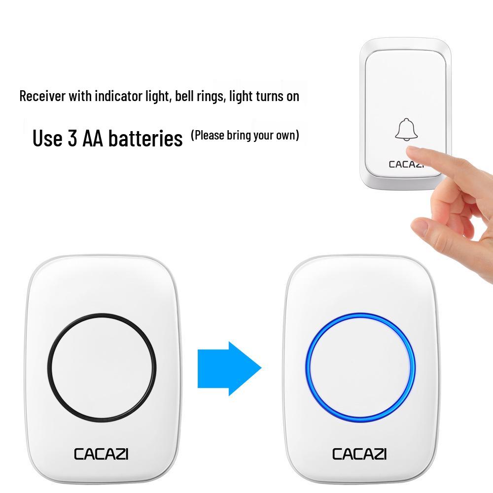 Waterproof Flashing Wireless Doorbell: Battery-Operated with Call Button, No Plug Needed, Ideal for Home Use