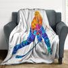Ice Hockey Throw Blanket Winter Sport Game Flannel Blanket Sporting Competition Sofa Couch Office Flannel Blankets for Kids Boys