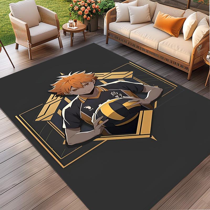 Haikyu Print Rug, Washable Floor Carpet, For Entryway Dorm Laundry Room Office Study, Home Decor Birthday Christmas Gift