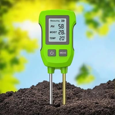 High Accuracy Soil Tester LCD Screen Heat-resistant Metal Sensor PH/Moisture/Temperature Meter Digital Display Precision