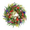 Spring   Wrth Plastic Grass Front Door Artificial Flower Wrth for Outdoor Indoor Decoration   45cm