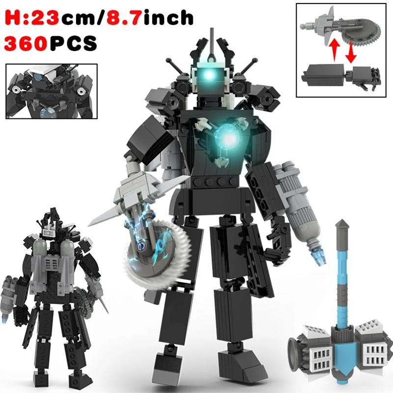 Skibidi Toilet Titan TV Man Speakerman Horror Game Bosses Camara Building Block Cartoon Doll Model Kids Birthday Halloween Gift