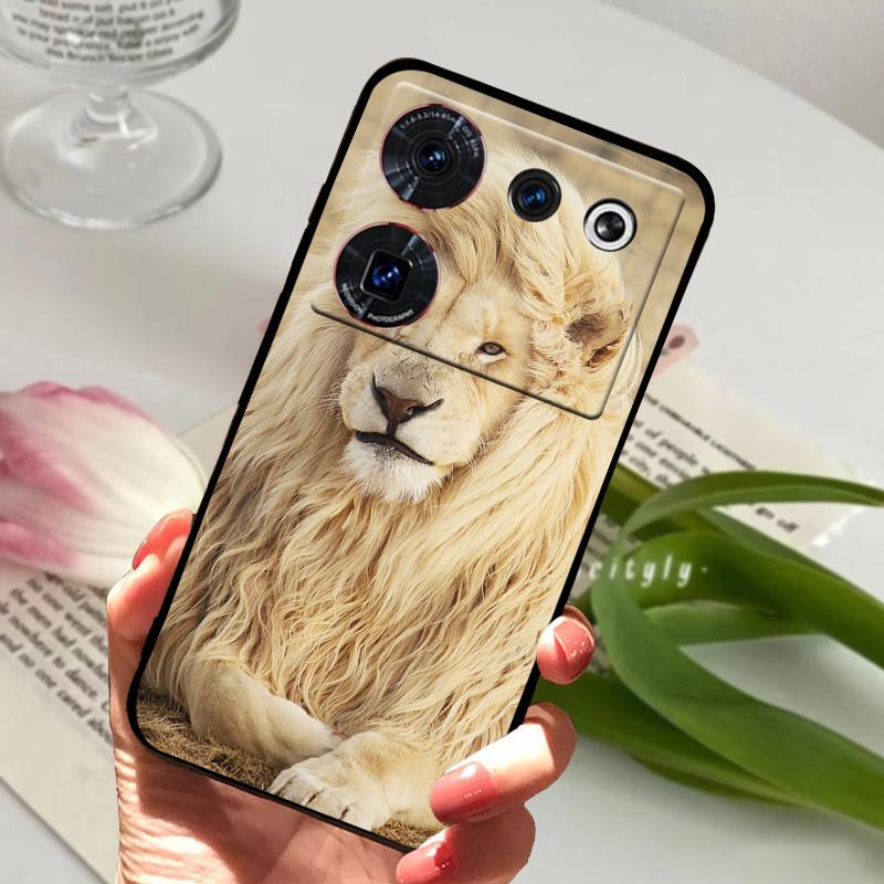 Case For ZTE Nubia Z50 Ultra Case Soft Print Silicone TPU Black Bumper Cover For ZTE Nubia Z60 Ultra Phone Back Coque z50Ultra