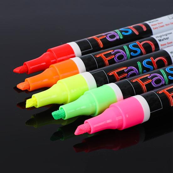 8/12Pcs Liquid Erasable Chalk Markers Pens Smooth Writing Quick-Dry Ink Fine Tip Highlighter Blackboard Fluorescent Pens