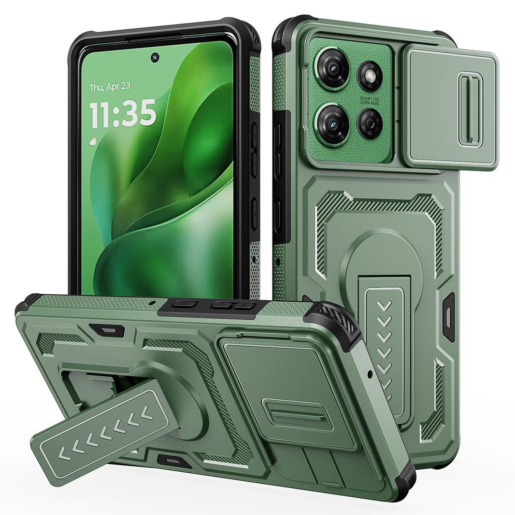 Sliding Camera Lens Cover Shockproof Kickstand Case For Motorola Moto G Power 5G 2026 2026 TPU Frame Plastic Phone Cases Fundas